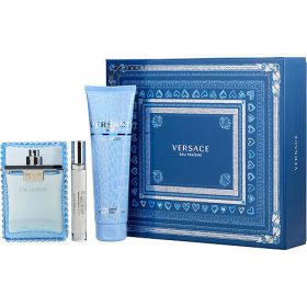 VERSACE MAN EAU FRAICHE by Gianni Versace EDT SPRAY 3.4 OZ & SHOWER GEL 5 OZ & EDT SPRAY 0.33 OZ - 357557