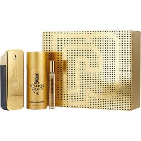 PACO RABANNE 1 MILLION by Paco Rabanne EDT SPRAY 3.4 OZ & DEODORANT SPRAY 5.1 OZ & EAU DE TOILETE SPRAY 0.33 OZ MINI - 356687