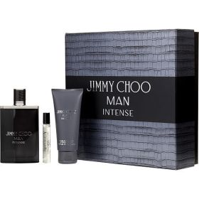 JIMMY CHOO INTENSE by Jimmy Choo EDT SPRAY 3.3 OZ & AFTERSHAVE BALM 3.3 OZ & EDT SPRAY 0.25 OZ MINI - 309859