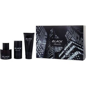 KENNETH COLE BLACK by Kenneth Cole EDT SPRAY 3.4 OZ & AFTERSHAVE BALM 3.4 OZ & DEODORANT STICK ALCOHOL FREE 2.6 OZ - 247992