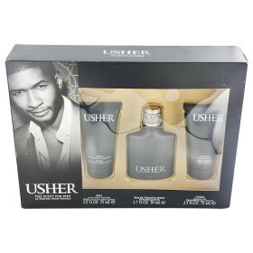 USHER by Usher EDT SPRAY 1.7 OZ & AFTERSHAVE SOOTHER 2.5 OZ & SHOWER GEL 2.5 OZ - 246039