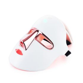 Electric Light Beauty Instrument Facial Mask Instrument Seven Color Light (Option: Rose Gold-No box-USB)