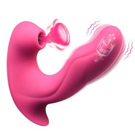 Sucking And Beating Multi-frequency Women Wearable Vibrator Toy (Option: Rose-USB)