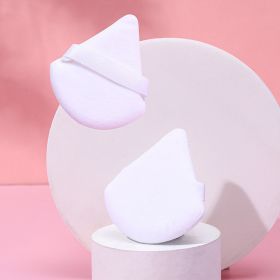 Puff Suede Dry Powder Puff Fan Loose Powder Puff Makeup Sponge (Option: Opp15-White)