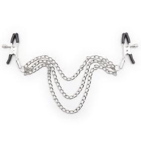 Multi-iron Chain Nipple Clamp (Option: Silver Iron Chain)